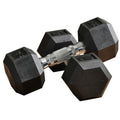 2 X 15 LBS HEX DUMBBELL SET COATED FOR HOME GYM WORKOUTS