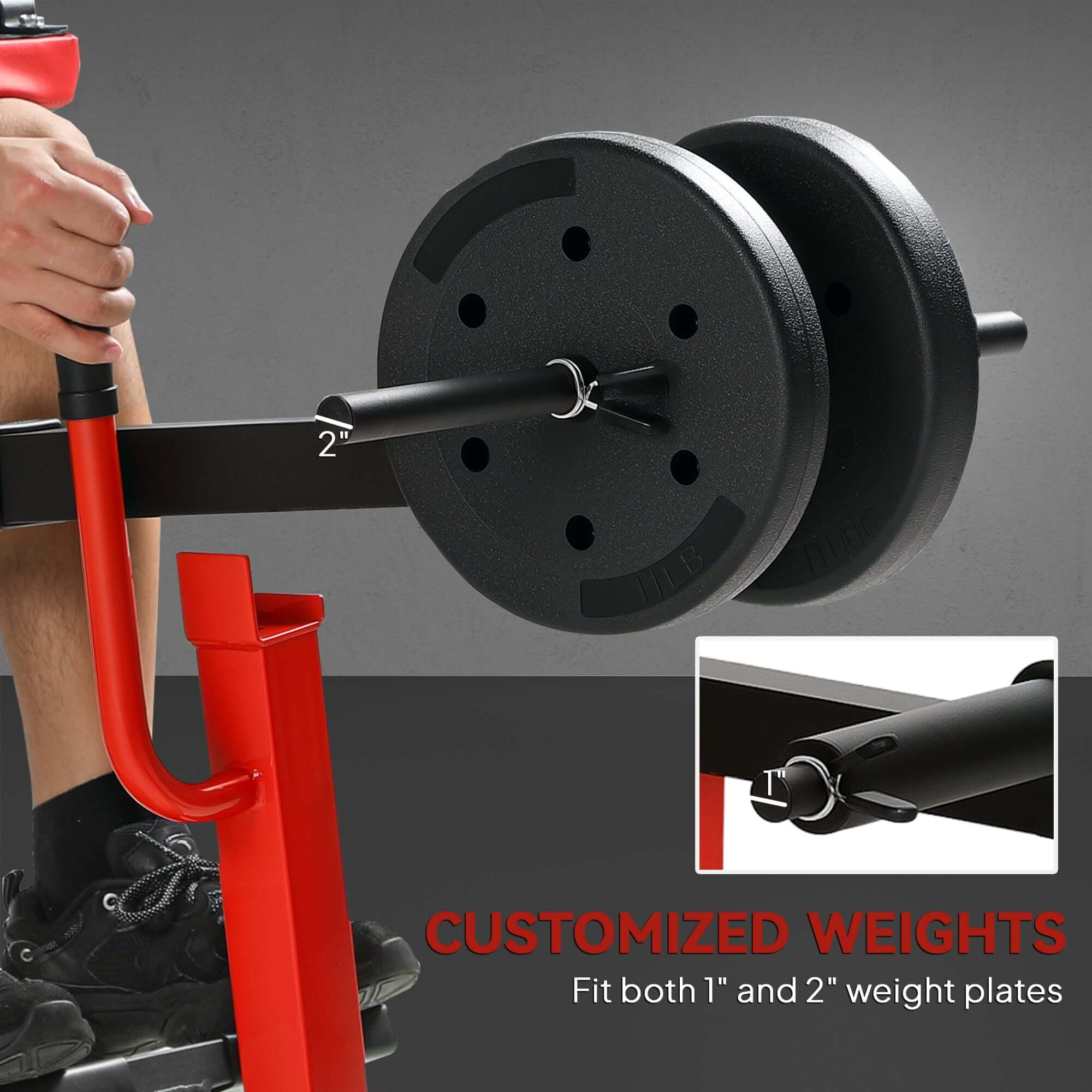 CALF RAISE MACHINE TRAINING GYM EQUIPMENT, RED STEEL SEATED