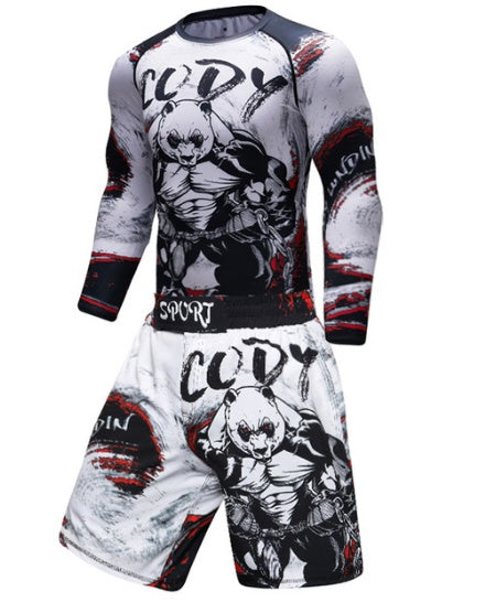 MEN'S MMA COMPRESSION RASHGUARD FITNESS T-SHIRT