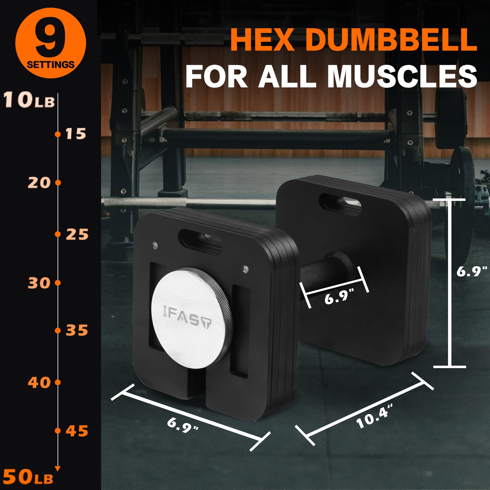 9-IN-1 ADJUSTABLE DUMBBELL HOME WORKOUT SETS