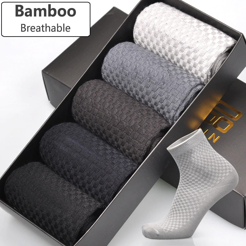 NEW MEN'S BAMBOO FIBER BREATHABLE SOCKS