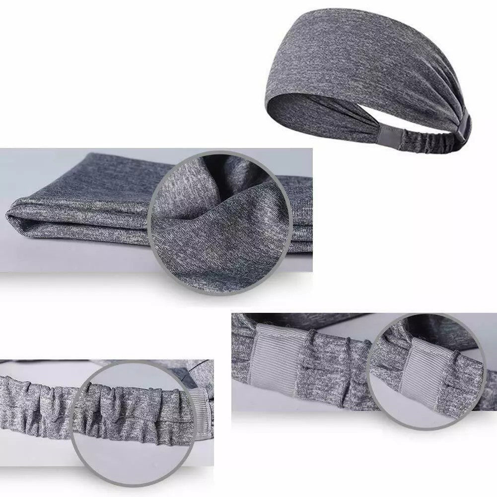 5-PACK UNISEX SPORTS SWEATBAND HEADBANDS