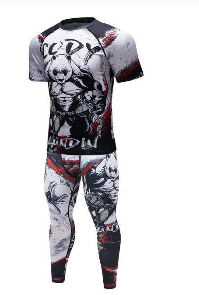 MEN'S MMA COMPRESSION RASHGUARD FITNESS T-SHIRT