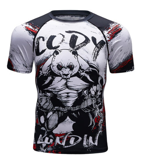 MEN'S MMA COMPRESSION RASHGUARD FITNESS T-SHIRT