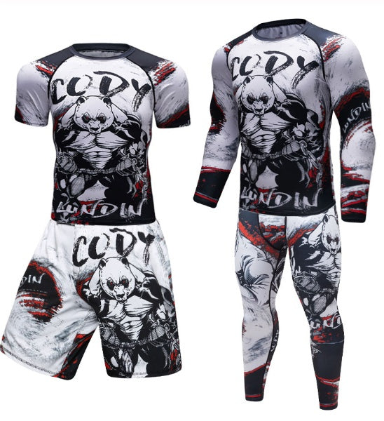MEN'S MMA COMPRESSION RASHGUARD FITNESS T-SHIRT