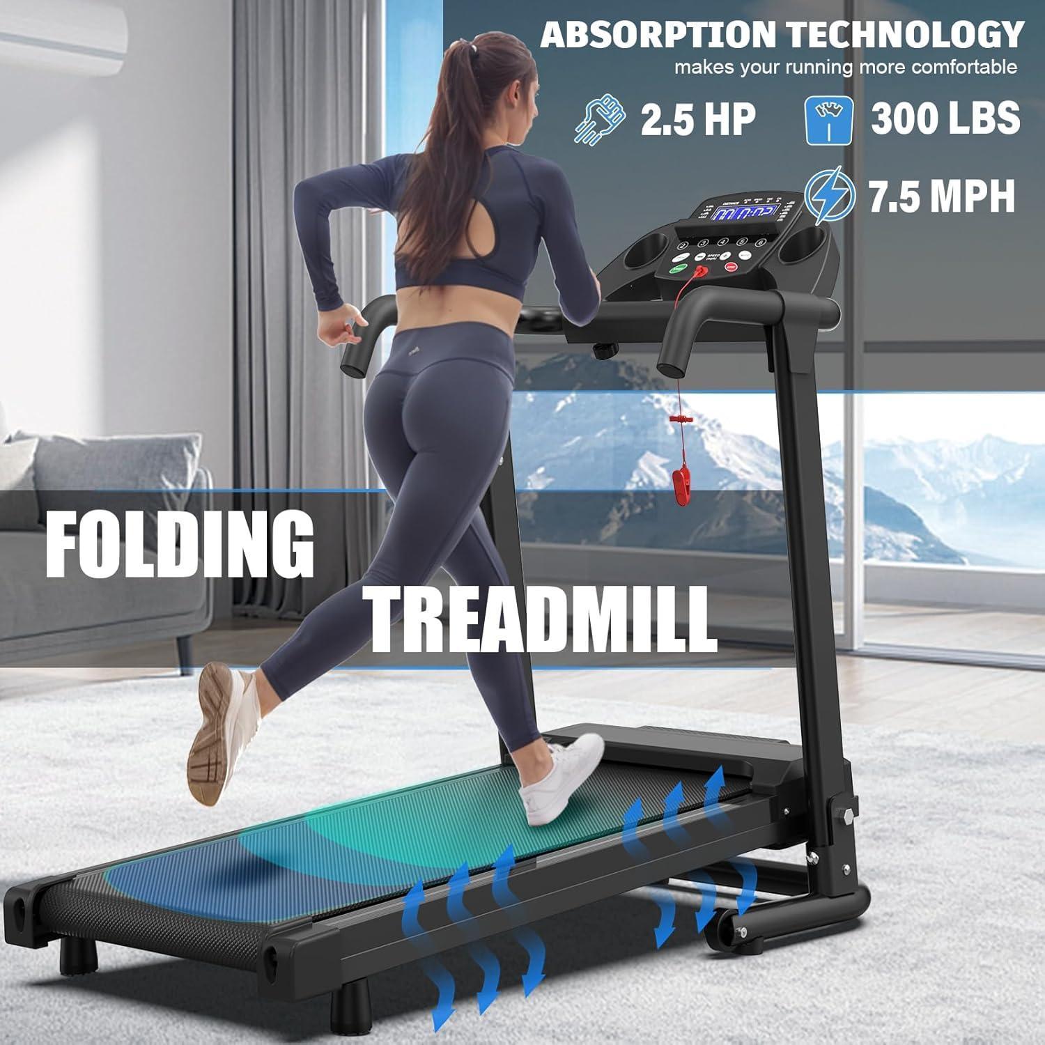 FOLDABLE PORTABLE 2.5HP APP CONTROLLED TREADMILL