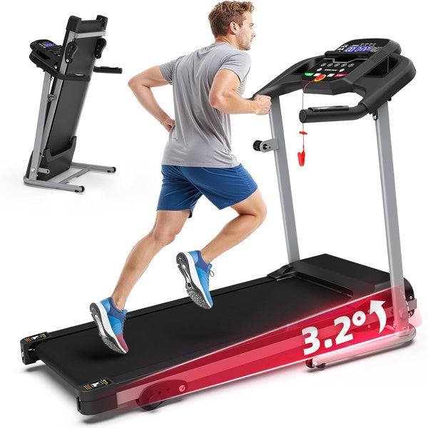 COMPACT FOLDING 2.5HP QUIET TREADMILL WITH INCLINE