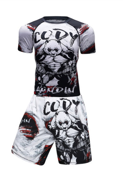 MEN'S MMA COMPRESSION RASHGUARD FITNESS T-SHIRT