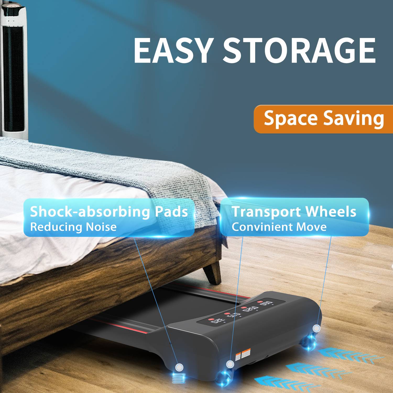 WALKING PAD UNDER DESK TREADMILL FOR HOME & OFFICE