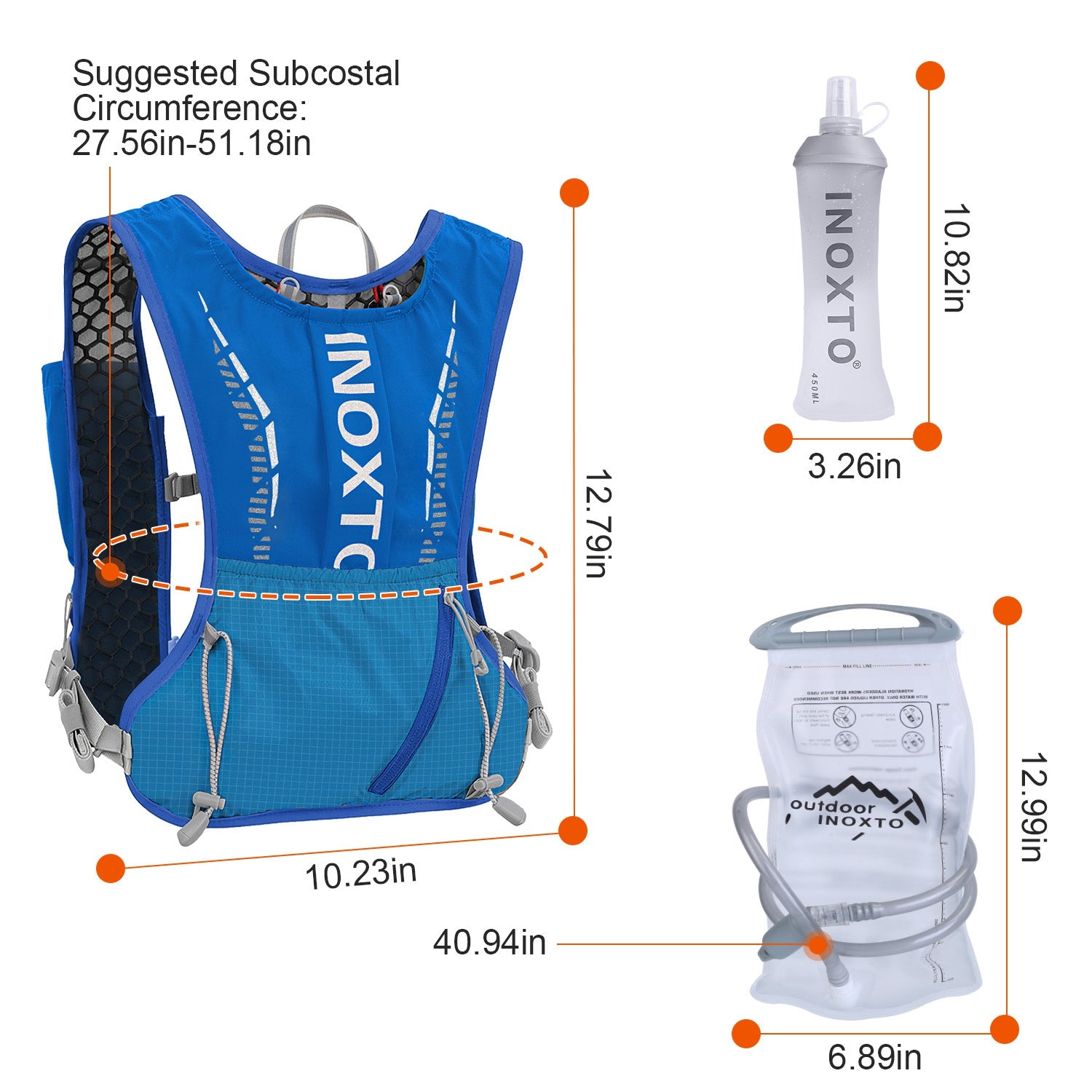 RUNNING HYDRATION VEST ADJUSTABLE BACKAPCK