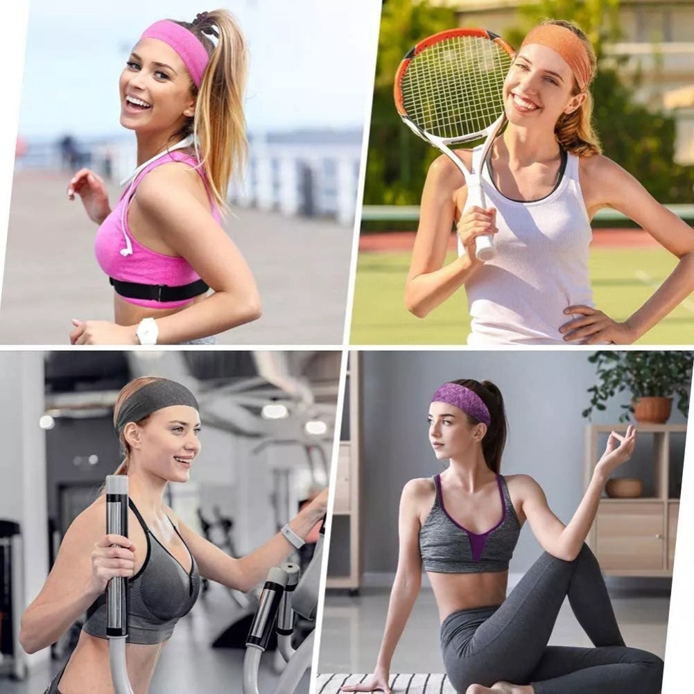 5-PACK UNISEX SPORTS SWEATBAND HEADBANDS