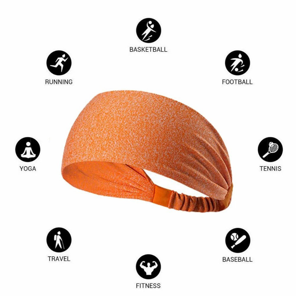 5-PACK UNISEX SPORTS SWEATBAND HEADBANDS