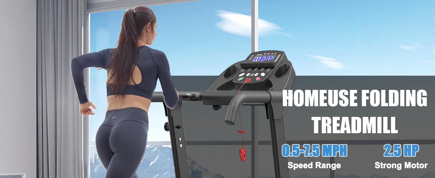 FOLDABLE PORTABLE 2.5HP APP CONTROLLED TREADMILL