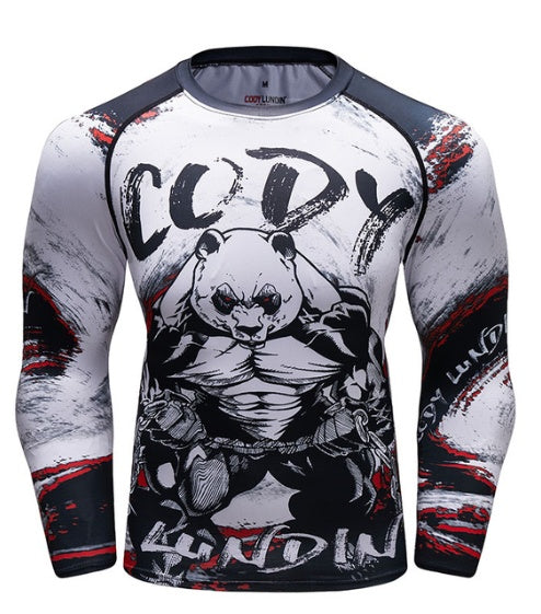 MEN'S MMA COMPRESSION RASHGUARD FITNESS T-SHIRT