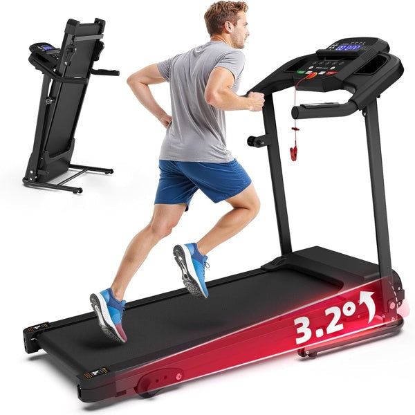 COMPACT FOLDING 2.5HP QUIET TREADMILL WITH INCLINE
