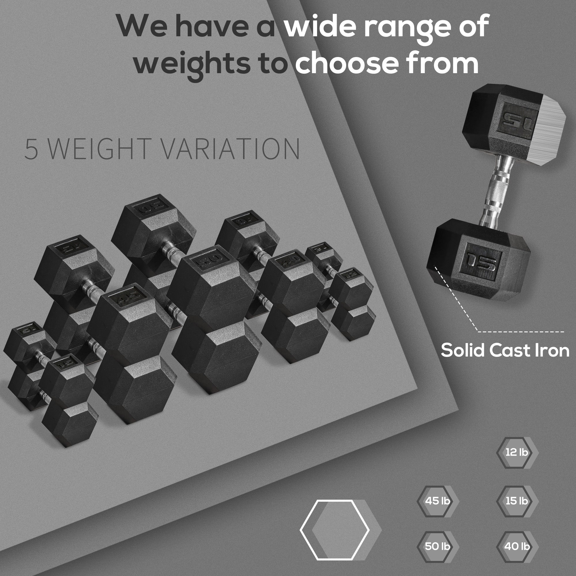 2 X 15 LBS HEX DUMBBELL SET COATED FOR HOME GYM WORKOUTS