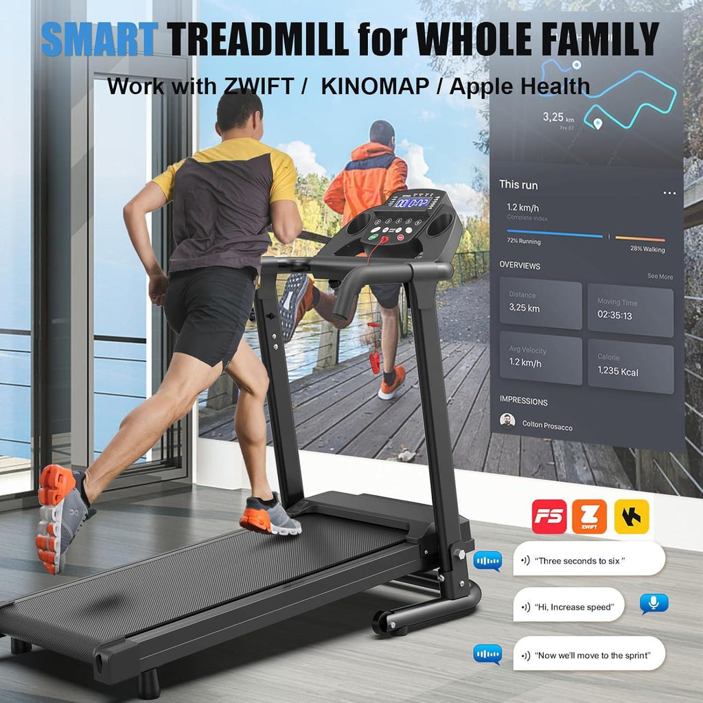 FOLDABLE PORTABLE 2.5HP APP CONTROLLED TREADMILL