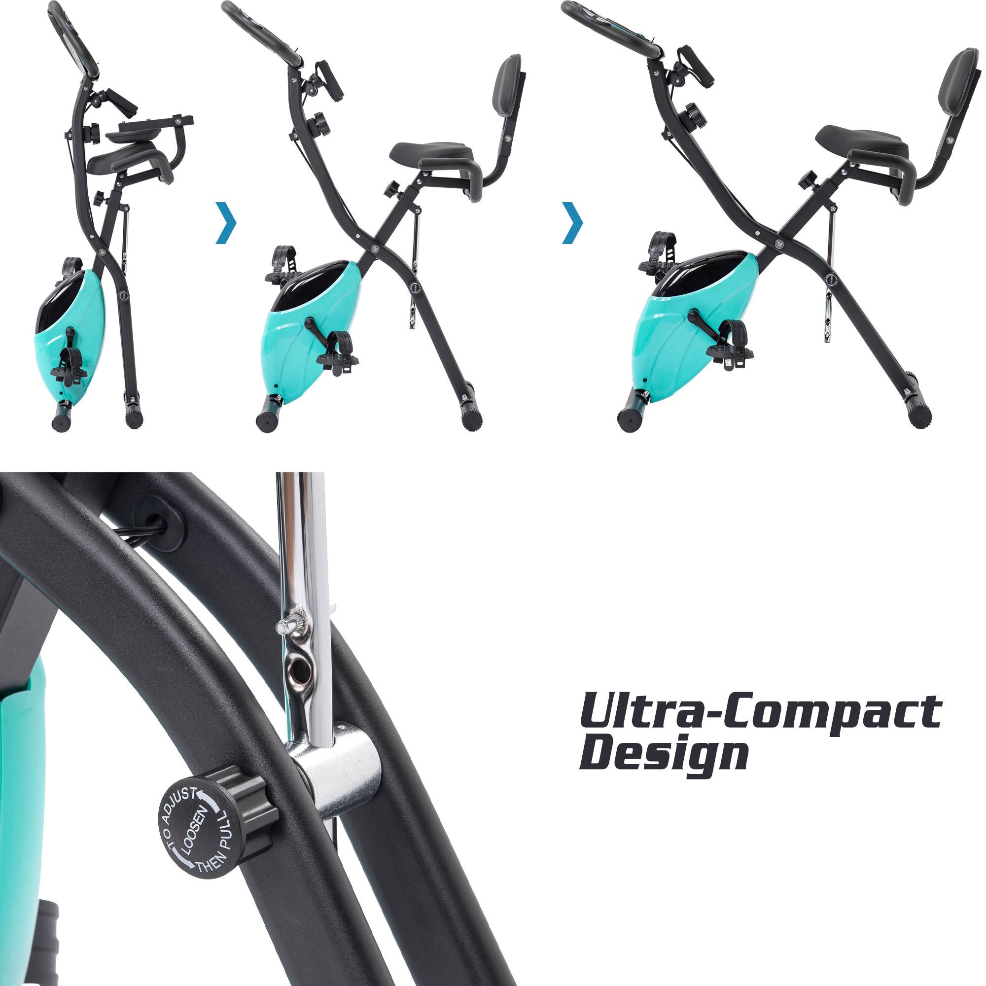 FOLDABLE EXERCISE BIKE UPRIGHT & RECUMBENT WITH RESISTANCE