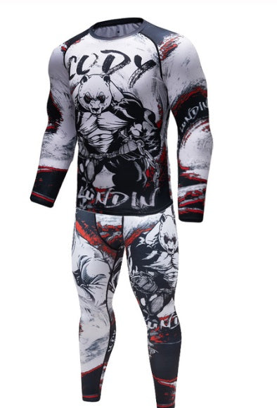 MEN'S MMA COMPRESSION RASHGUARD FITNESS T-SHIRT