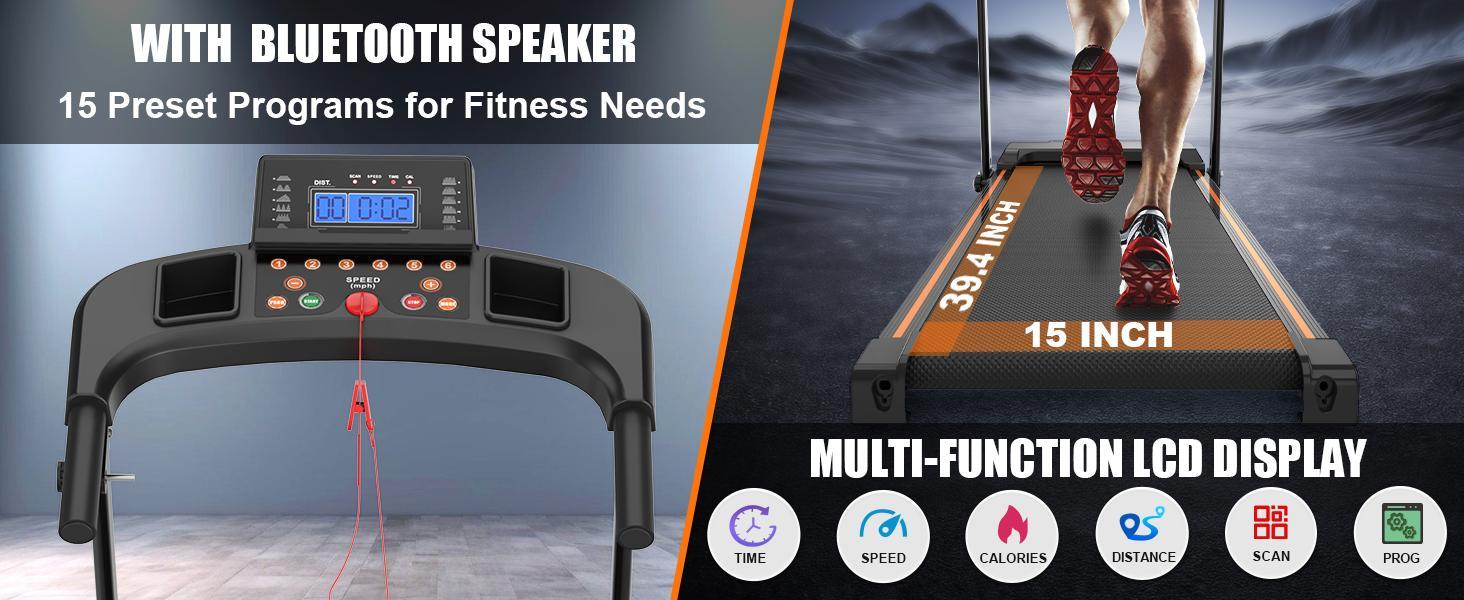 FOLDABLE PORTABLE 2.5HP APP CONTROLLED TREADMILL