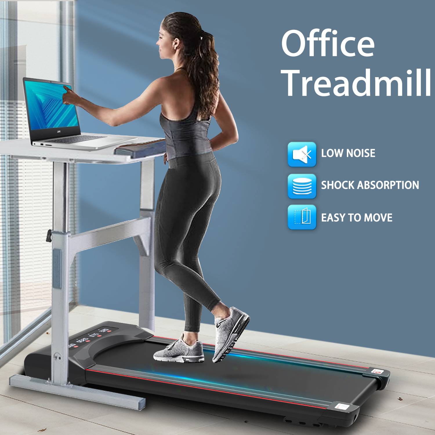 WALKING PAD UNDER DESK TREADMILL FOR HOME & OFFICE