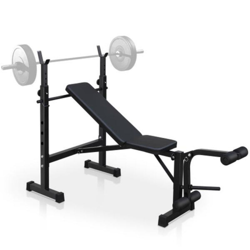 OLYMPIC FULL BODY WORKOUT WEIGHT BENCH PRESS WITH SQUAT RACK