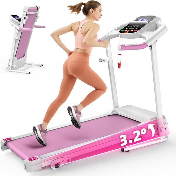 COMPACT FOLDING 2.5HP QUIET TREADMILL WITH INCLINE
