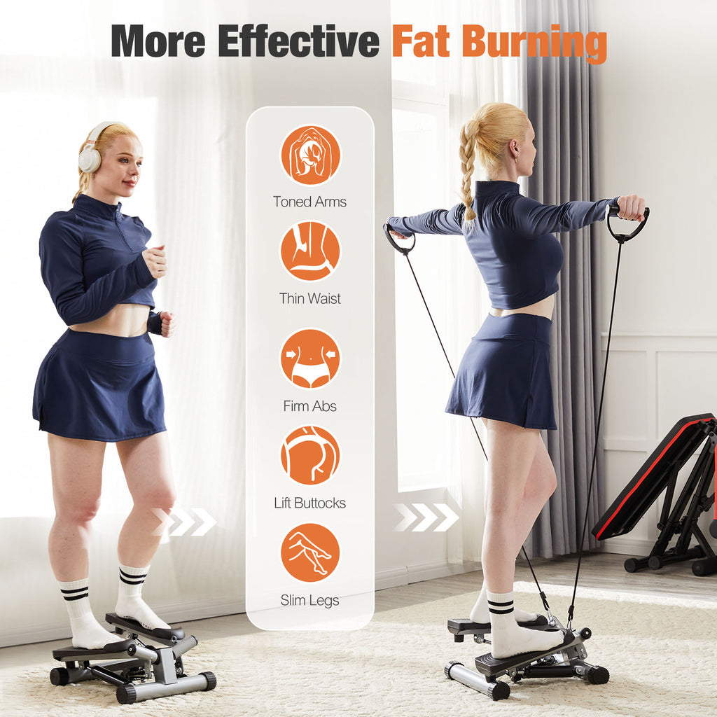 MINI STEPPER WITH RESISTANCE BANDS