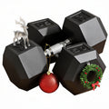 2 X 50 LBS HEX DUMBBELL COATED WEIGHTS FOR HOME GYM