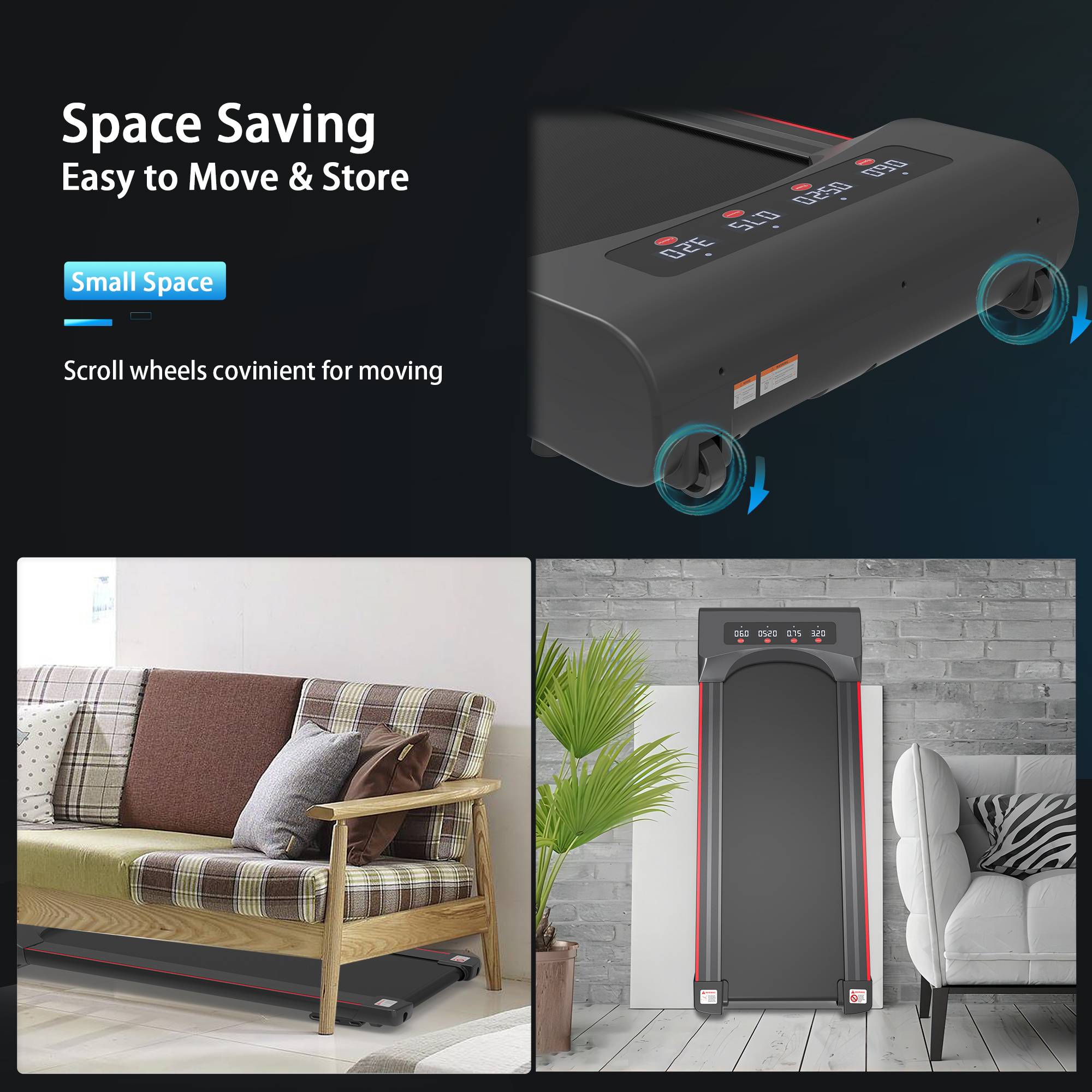 WALKING PAD UNDER DESK TREADMILL FOR HOME & OFFICE