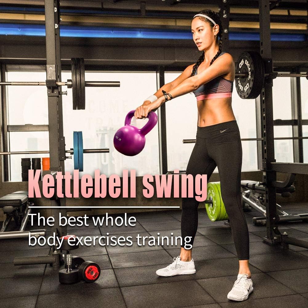 VINYL-COATED KETTLEBELL TRAINING WEIGHTS SET FOR WOMEN