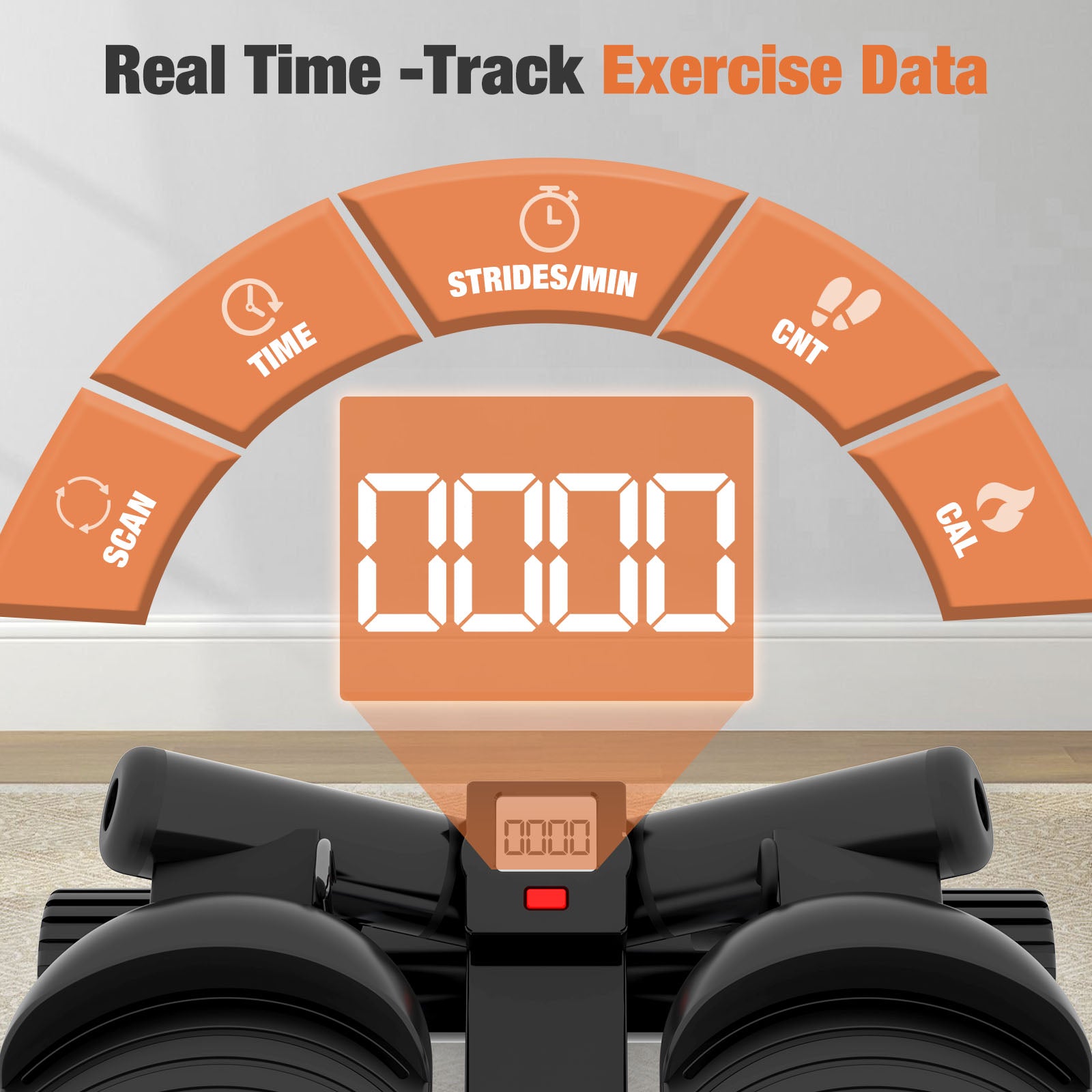 MINI STEPPER WITH RESISTANCE BANDS