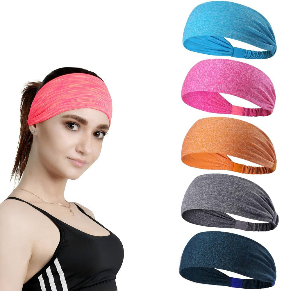 5-PACK UNISEX SPORTS SWEATBAND HEADBANDS