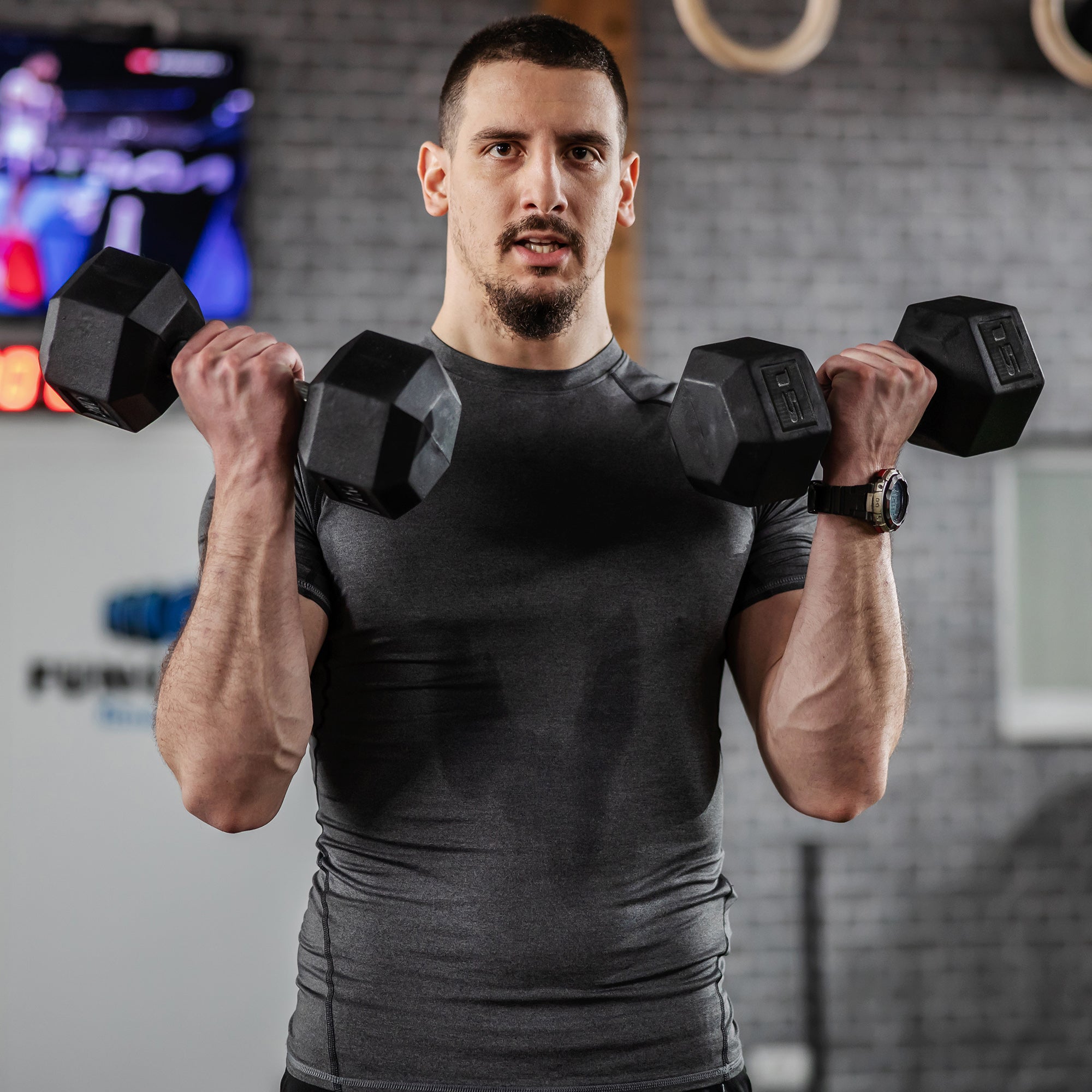 2 X 15 LBS HEX DUMBBELL SET COATED FOR HOME GYM WORKOUTS